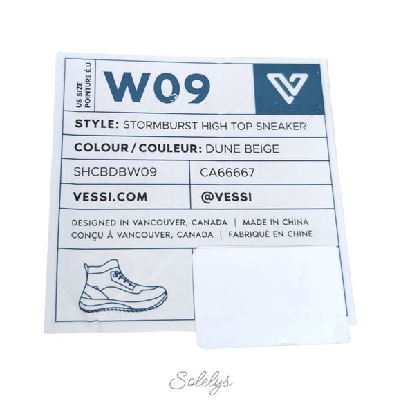 Vessi Stormburst High Womens 9 Dune Beige Waterproof DymaTex Knit Sneaker Boot - Picture 6 of 13